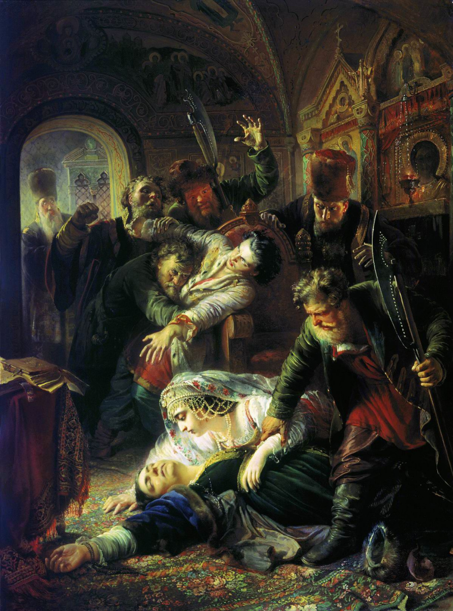 The agents of the Pretender Dmitry kill the son of Boris Godunov