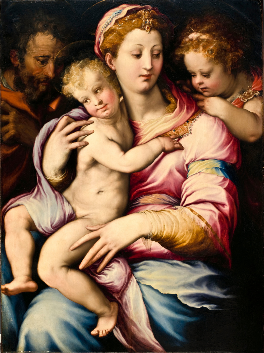 Francesco Salviati. Holy family and John the Baptist