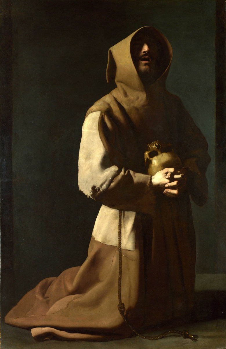 Francisco de Zurbaran. Saint Francis in prayer