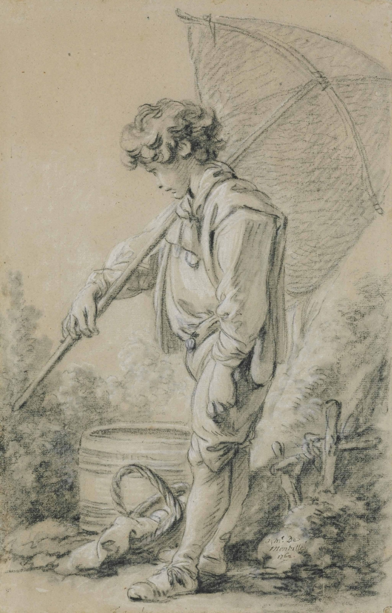 Francois Boucher. Boy holding net