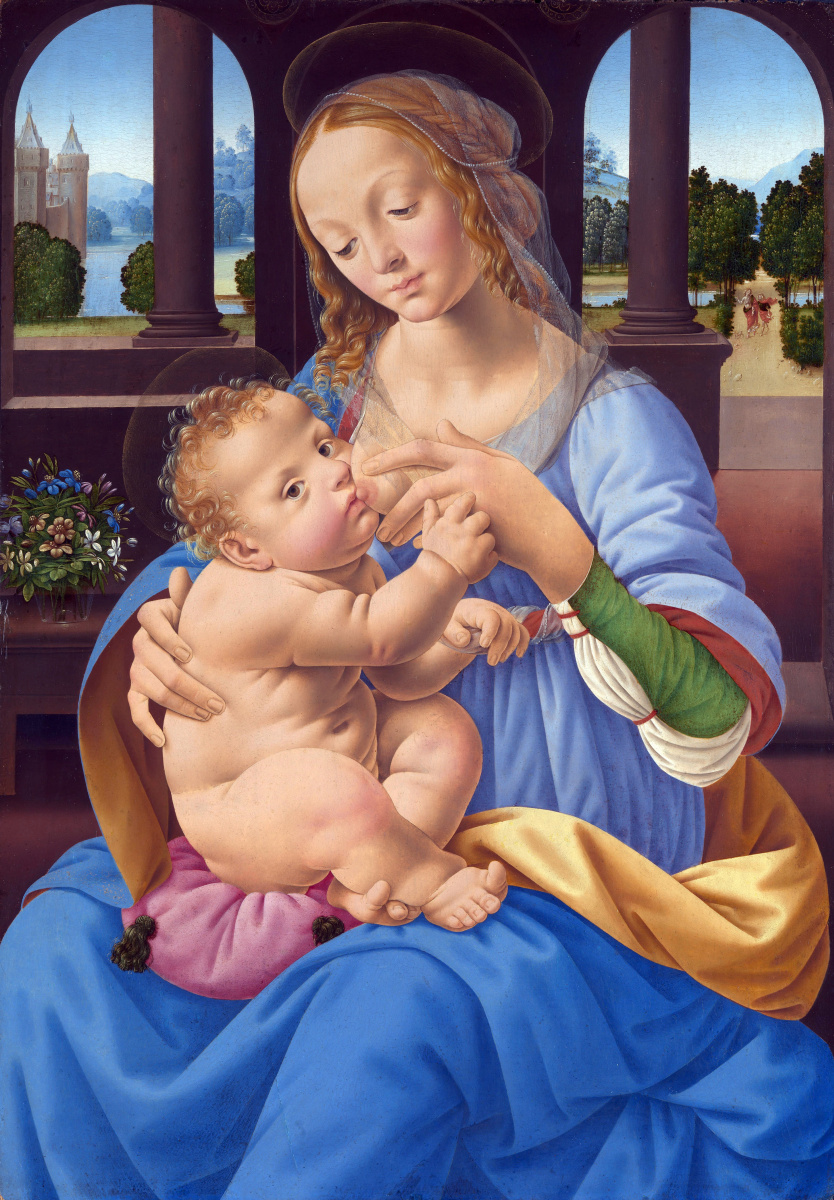 Lorenzo di Credi. Virgin with the baby