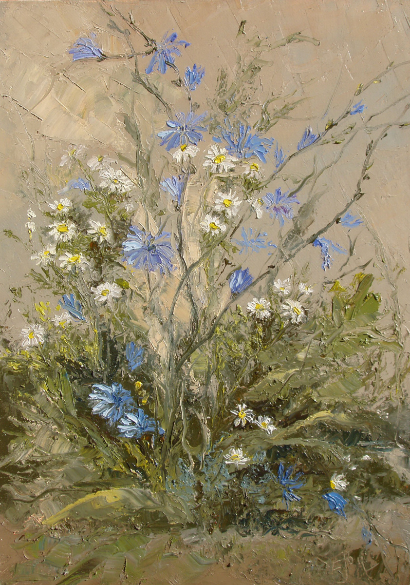 Elena Valyavina. Chicory and daisies