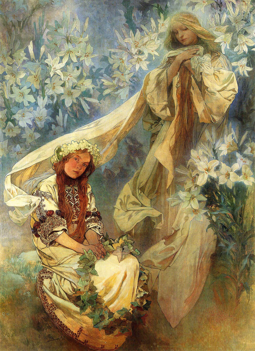 Alfons Mucha. Madonna lily