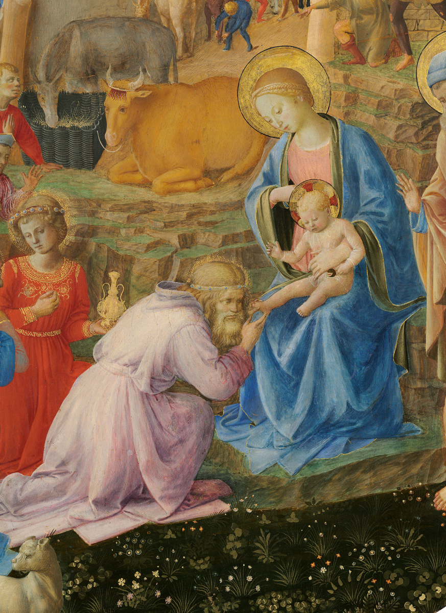 Fra Beato Angelico. Adoration of the Magi (with Fra Filippo Lippi). Fragment