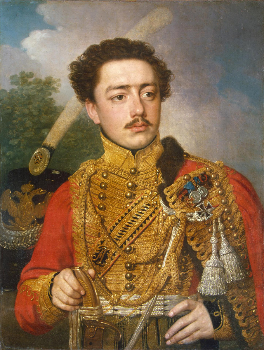 Vladimir Borovikovsky. Portrait of a captain of Lejb-guards hussar regiment Semenovich Pavel Masyukov
