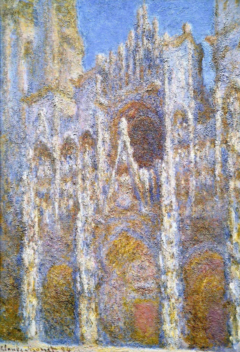 Claude Monet. 鲁昂大教堂，阳光的影响