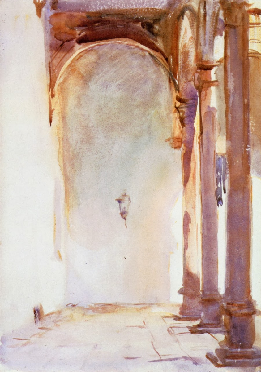 John Singer Sargent. Loggia in the hospital real, Santiago de Compostela, Spain