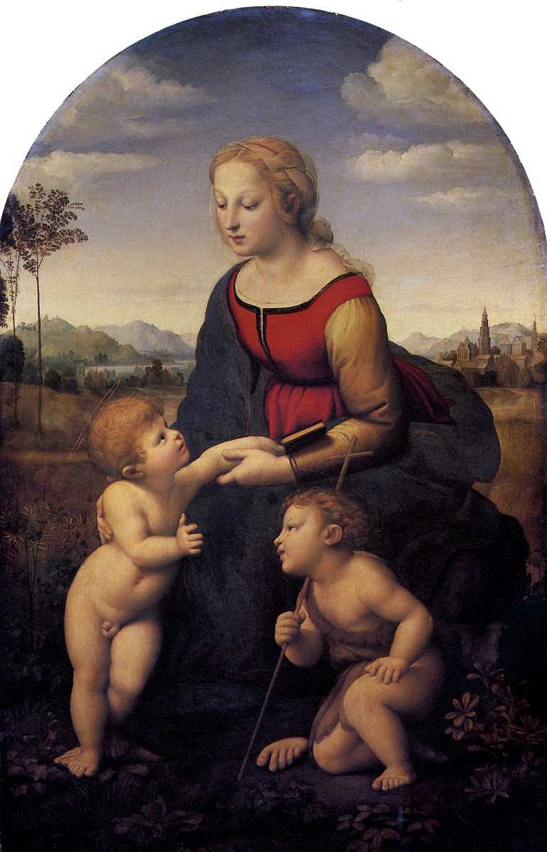 Raphael Santi. A great gardener. Madonna and child with John the Baptist