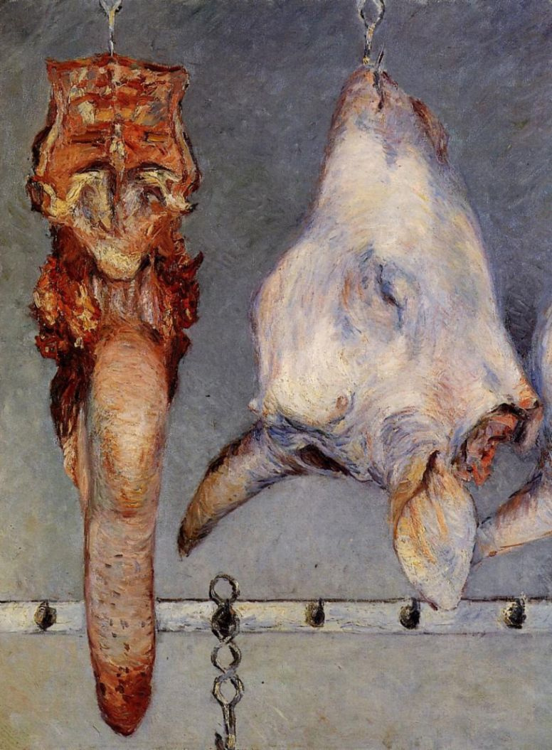 Gustave Caillebotte. The head of the calf and the tongue of the ox