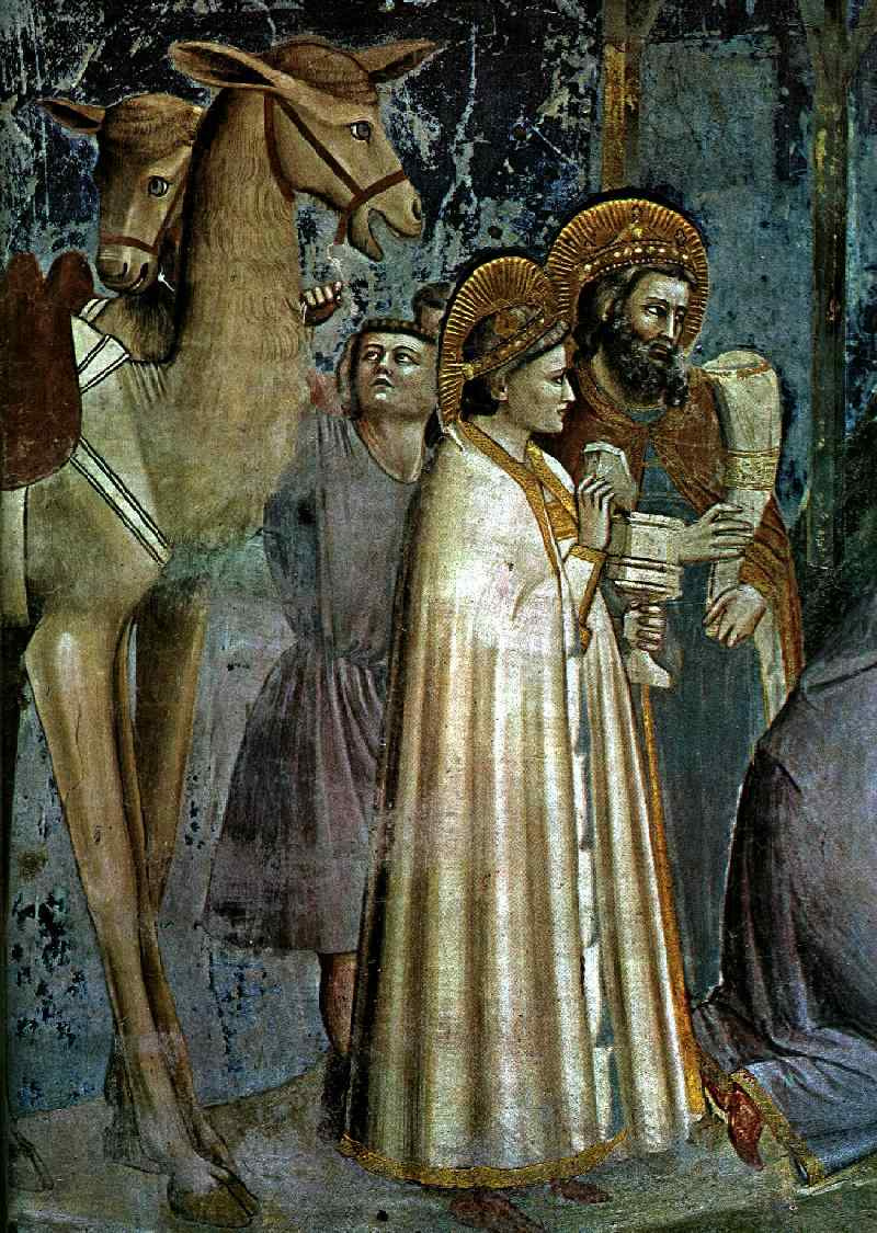 Джотто ди Бондоне. Adoration of the Magi. Scenes from the life of Christ. Fragment