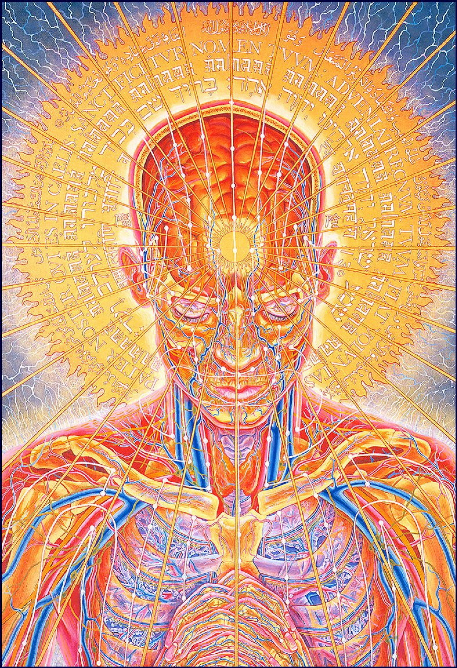 Prayer, 1984, 92×122 cm by Alex Gray: History, Analysis & Facts | Arthive