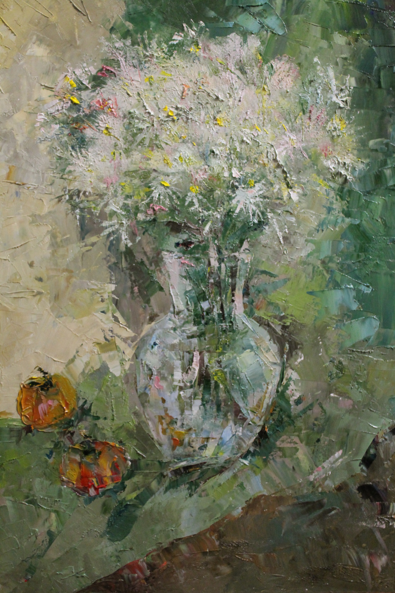Katerina Nikolaevna Sorokina. Papin bouquet of September chamomiles