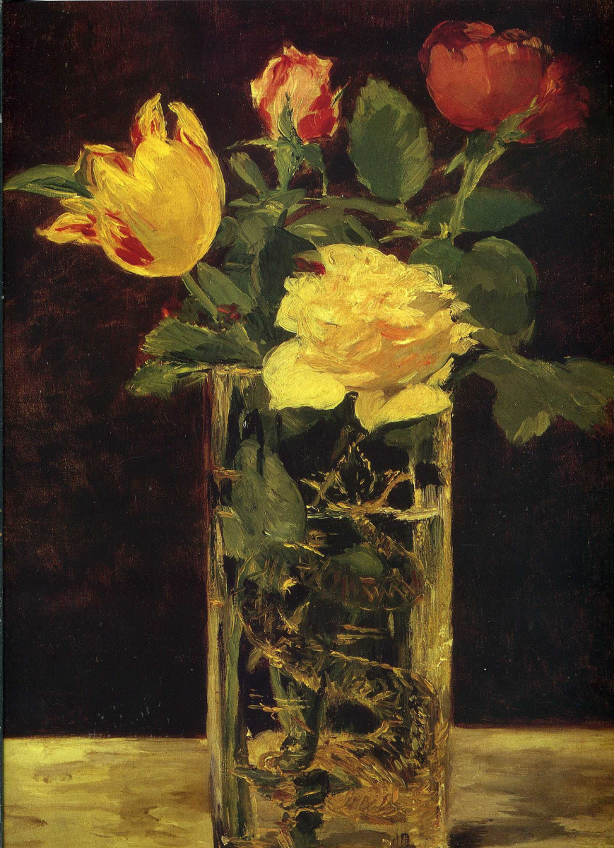 Edouard Manet. Roses and tulips