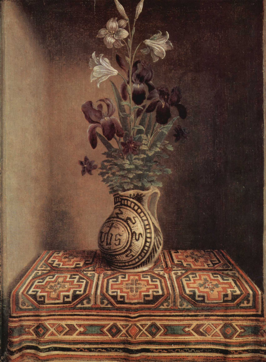 Flowers in a vase (the reverse side of the painting "portrait of a praying young man")