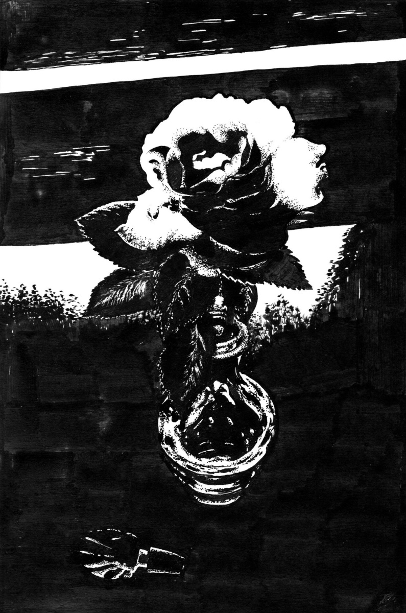 Wladimir Wassiljewitsch Abaimov. Rose in black