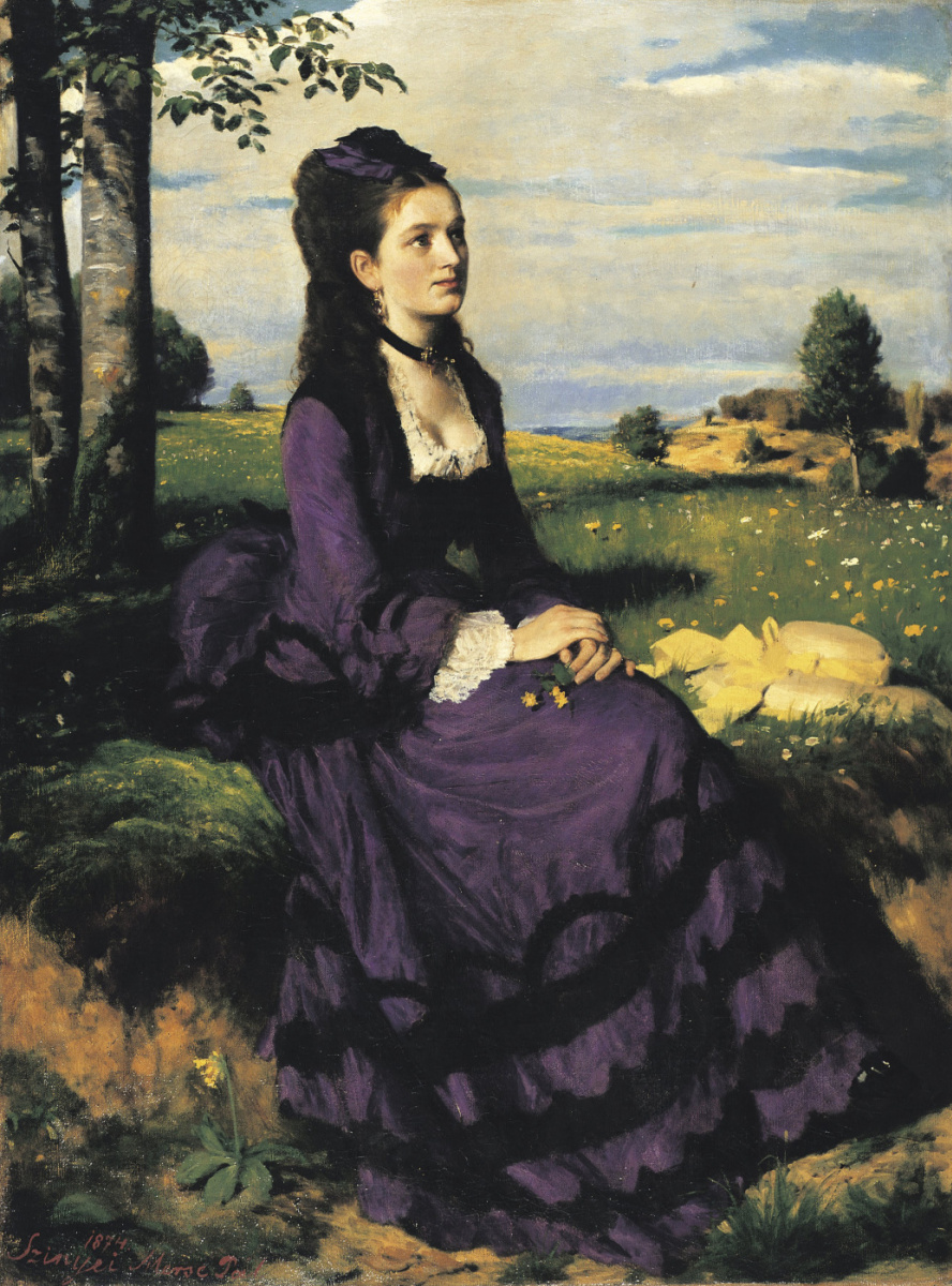 Pál Szinyei Merse. Lady in purple