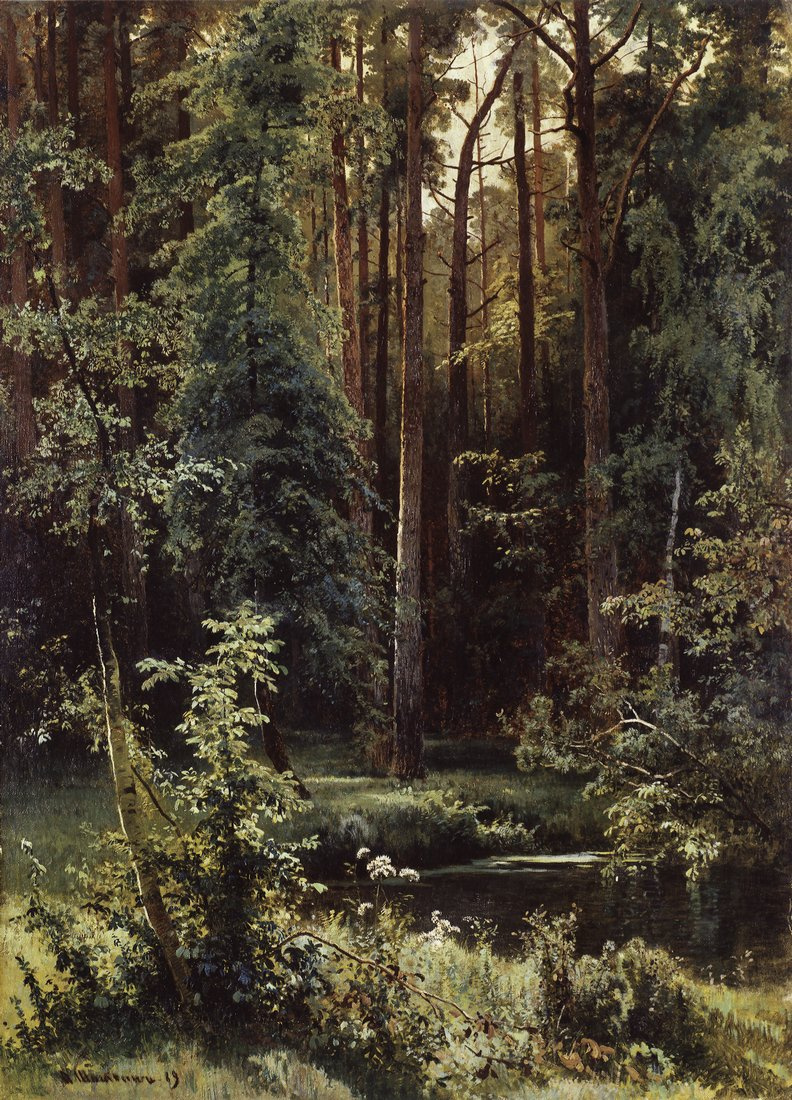 Ivan Shishkin. Landscape with forest lake