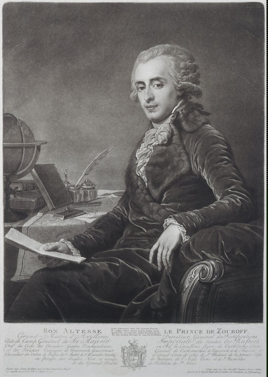 James Wakker. Portrait of Prince Platon Alexandrovich Zubov