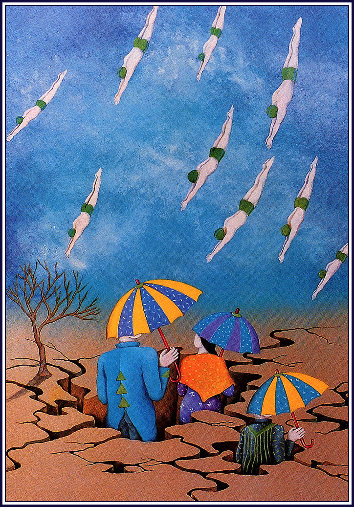 Orna Benshoshan. Under umbrellas