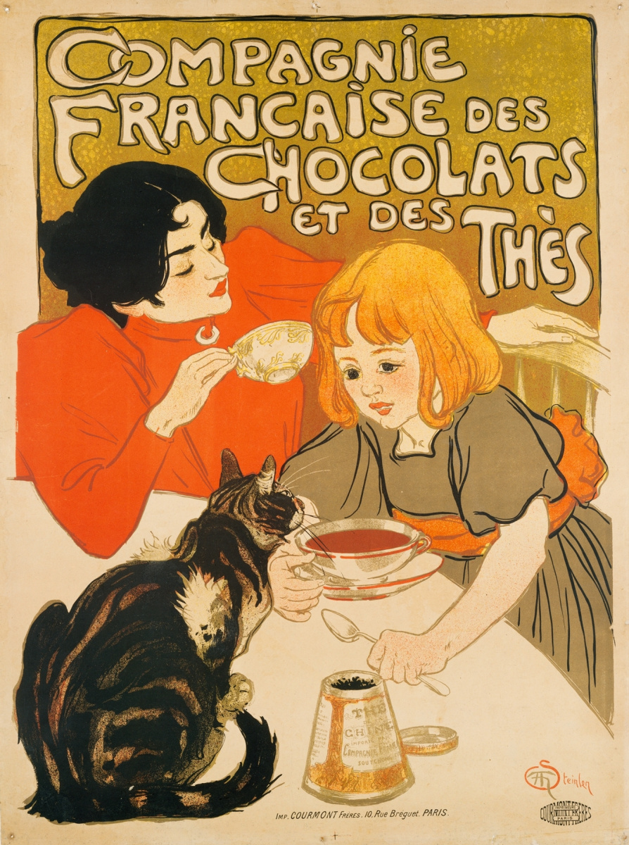Theophile-Alexander Steinlen. French manufacturer of chocolate candy for tea