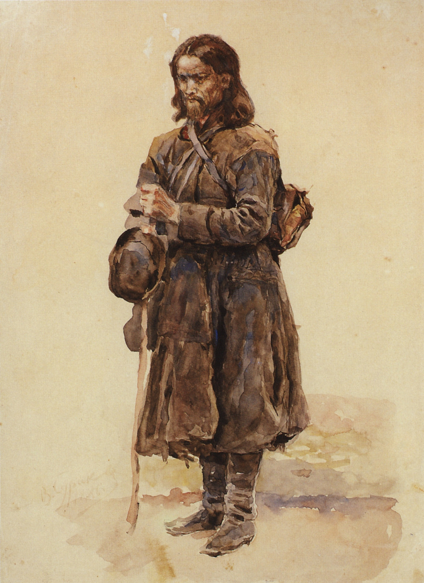 Vasily Ivanovich Surikov. The wanderer. Etude