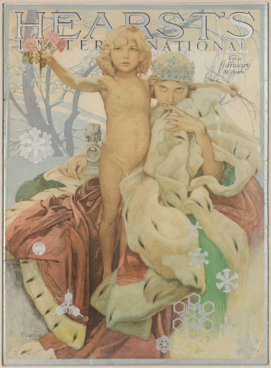 Alfonse Mucha. The cover of the January issue of Hurst International