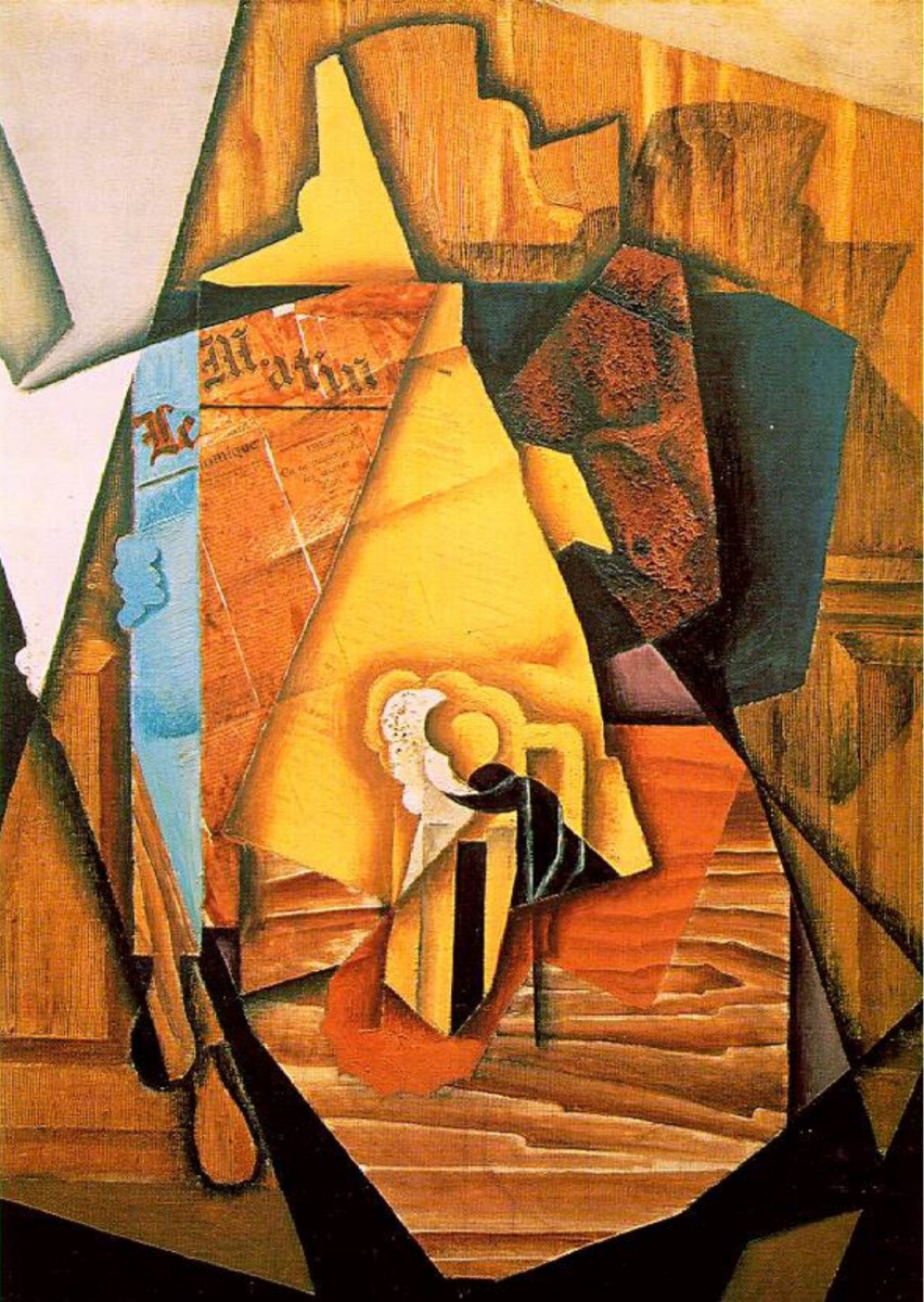 Juan Gris. Man in cafe