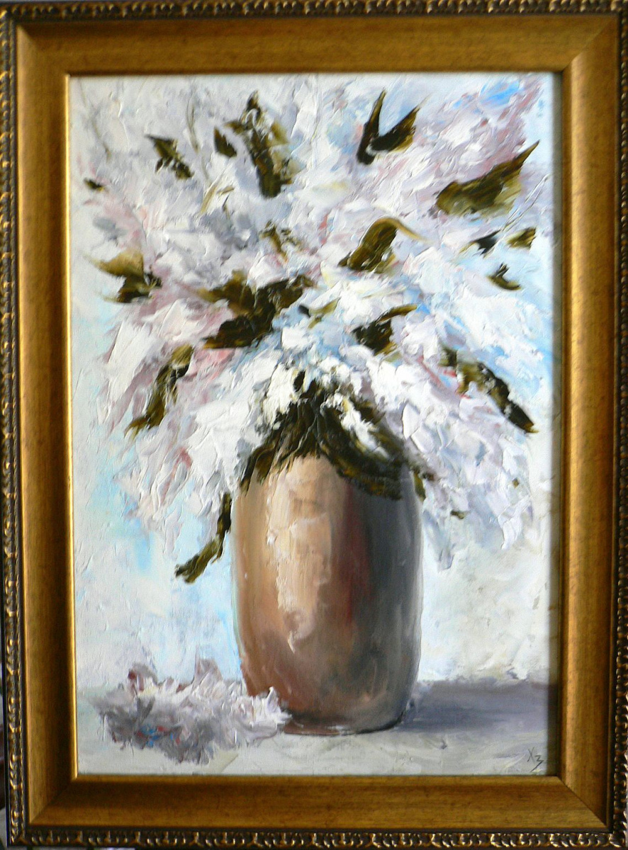 Sergei Nikolayevich Khodorenko-Zatonsky. Lilacs in a clay vase
