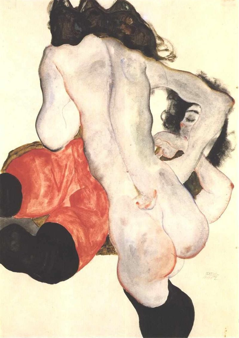 Egon Schiele. Two girls