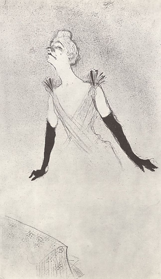 Henri de Toulouse-Lautrec. Illustration for the album Yvette Guilbert