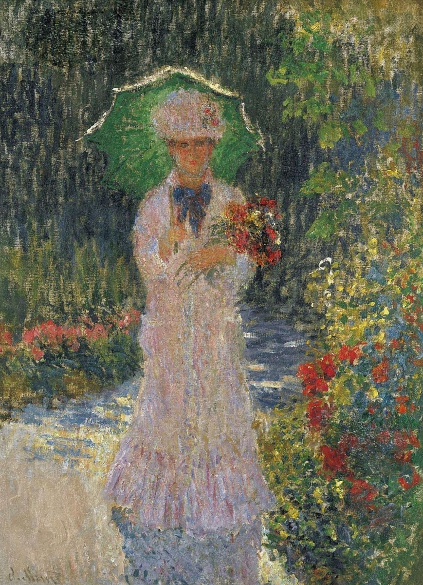 Claude Monet. Camilla con un ombrello verde