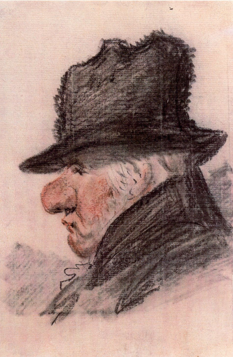 Alexander Osipovich Orel. A caricature of D. Quarenghi