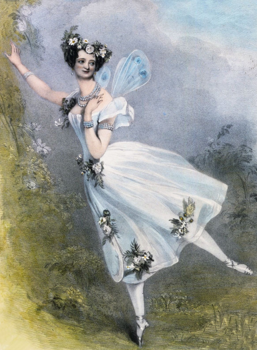 Alfred Edward Chalon. Marie Taglioni in the ballet "Zephyr and flora" by Charles Louis Didelot