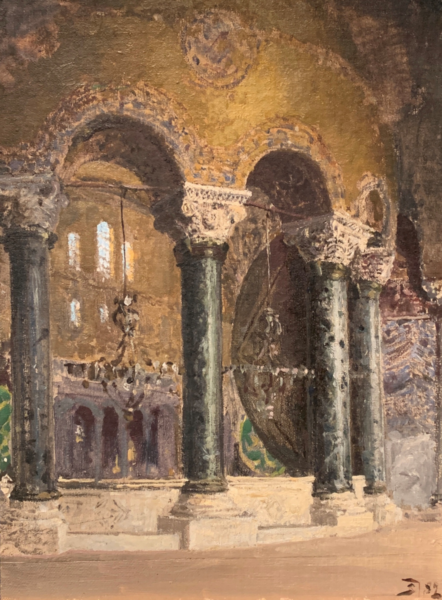 Vasily Polenov. At the choirs of the Temple of Sofia in Constantinople (Istanbul)