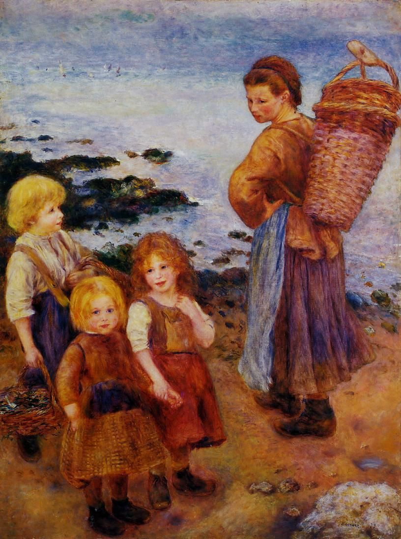 Pierre-Auguste Renoir. Collectors of mussels in Berneval