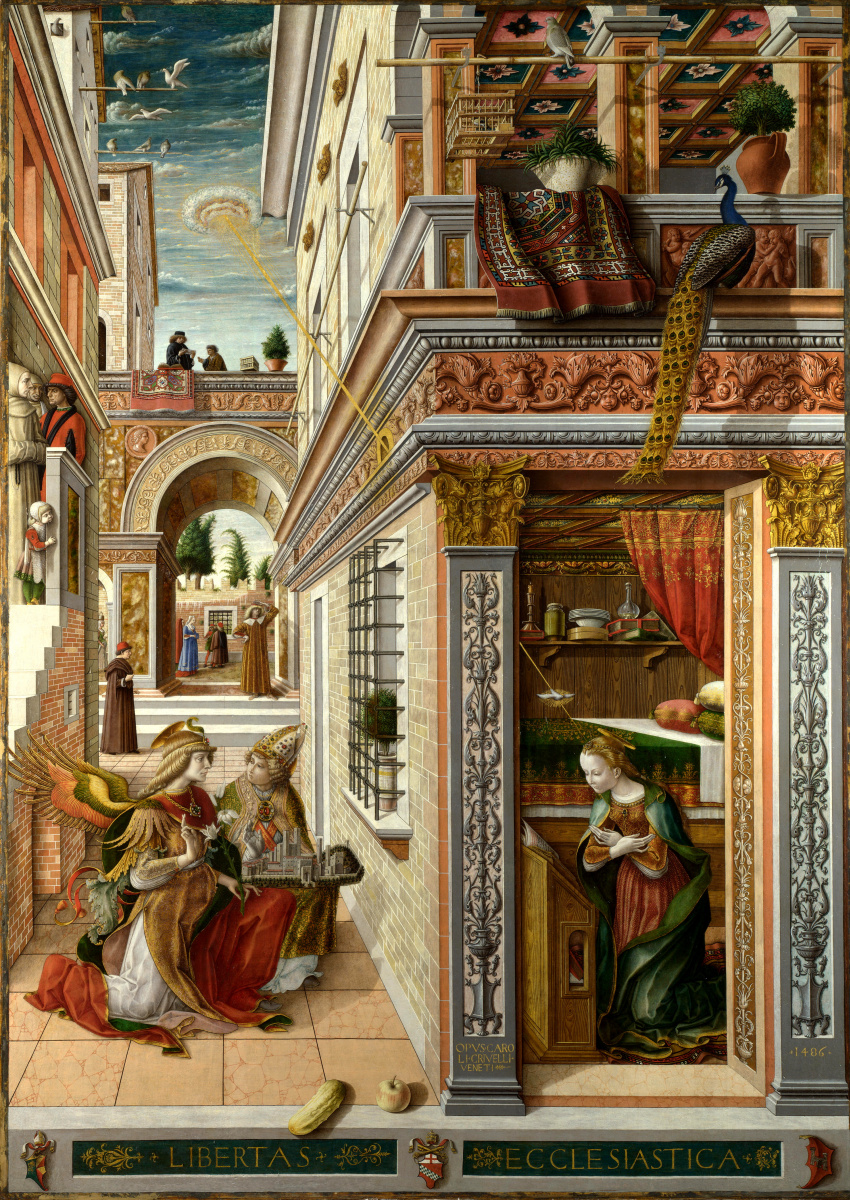 Carlo Crivelli. The Annunciation with Saint Emidius in Ascoli Piceno