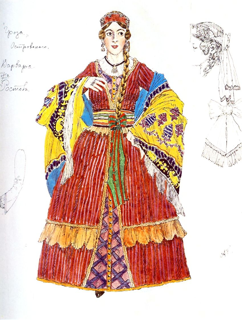 Alexander Yakovlevich Golovin. Barbarian. Costume design for the drama A. N. Ostrovsky "Thunderstorm"