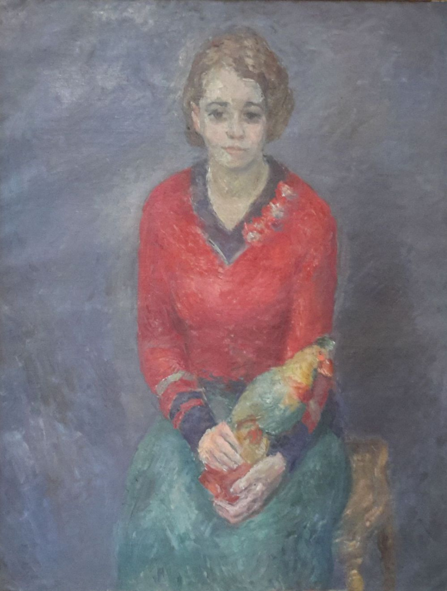 Robert Rafailovich Falk. Girl with a parrot