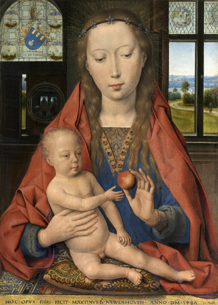 Hans Memling. Diptych The Virgin and Child and Donor Martin Niuvenhove. Left panel