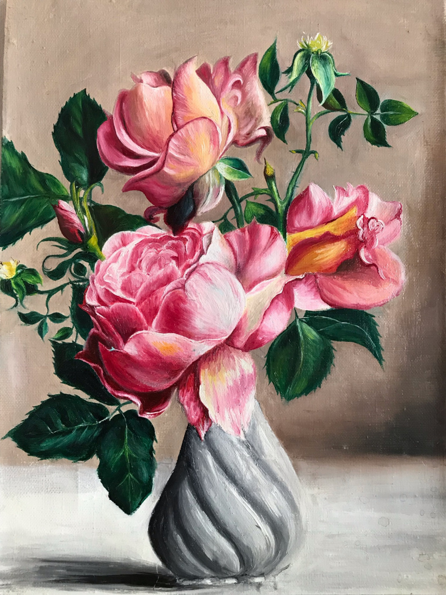 Elena Gorshkova. Flowers in a vase