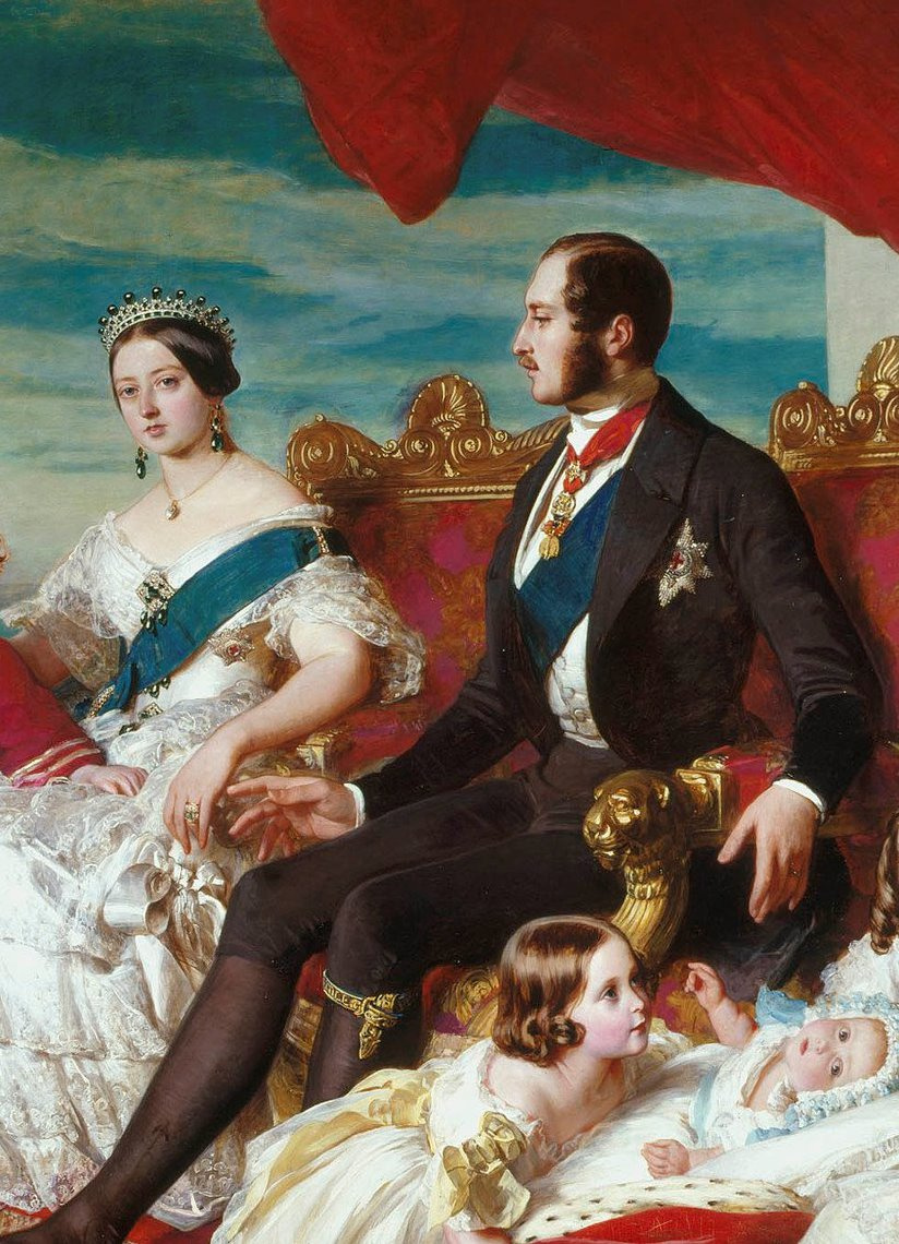 Franz Xaver Winterhalter. Portrait of the Royal family in 1846. Fragment