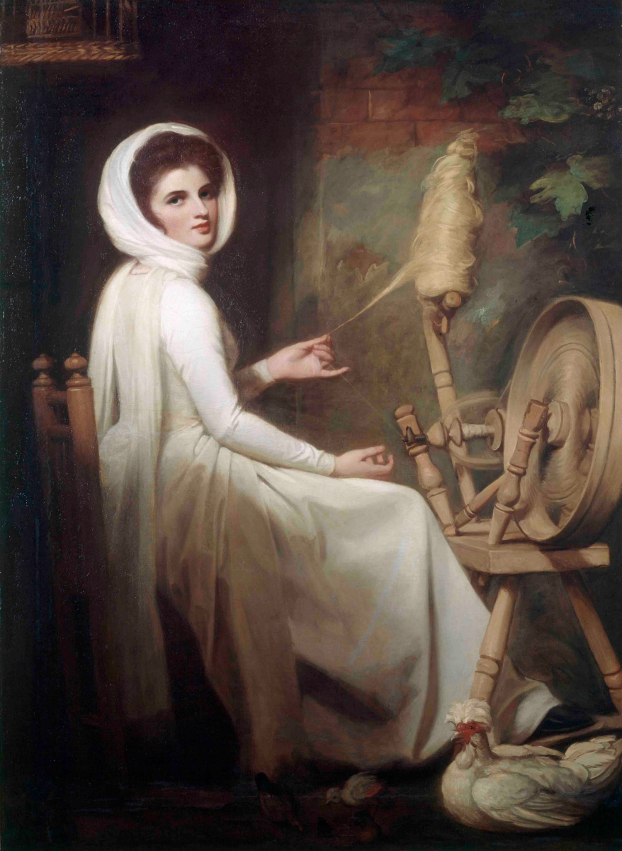 George Romney. Emma Hamilton in the image of spinner