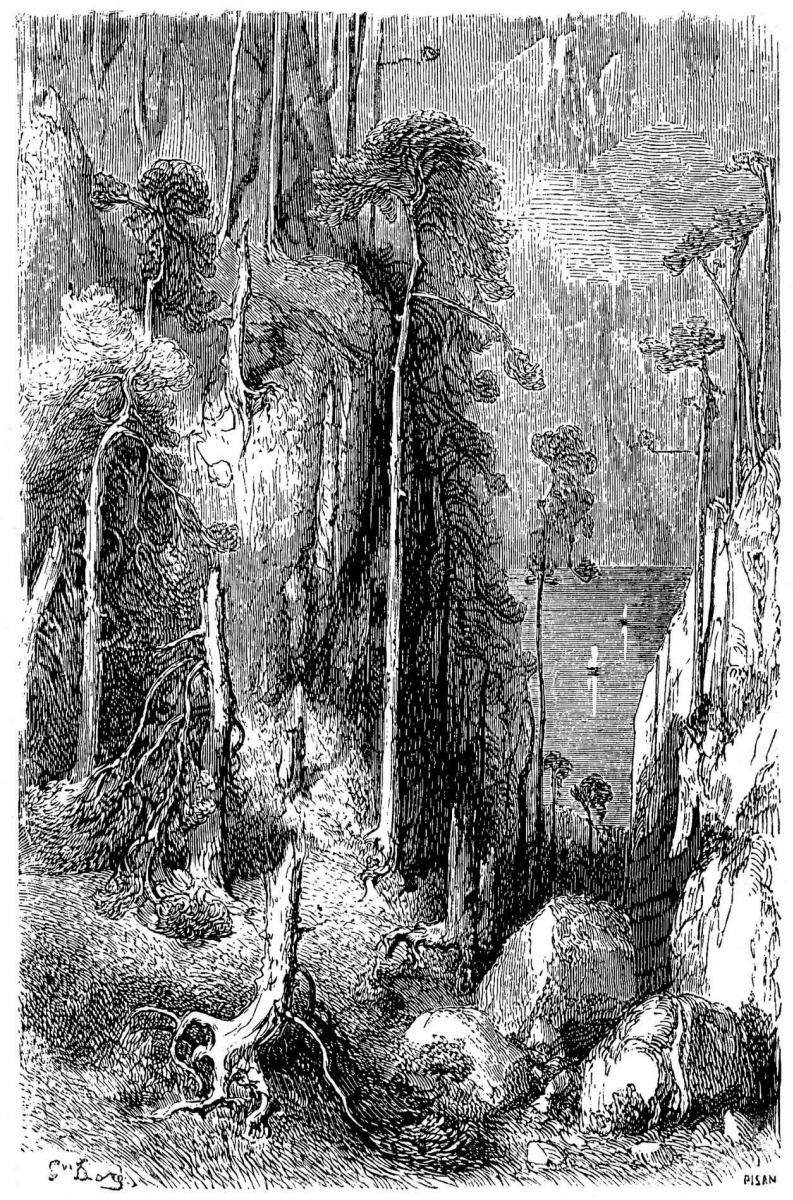 Paul Gustave Dore. Illustration for Ten's Journey to the Pyrenees