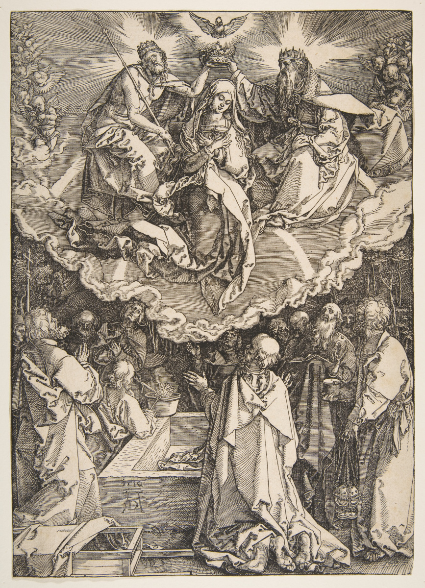 Albrecht Dürer. The assumption and coronation of the virgin