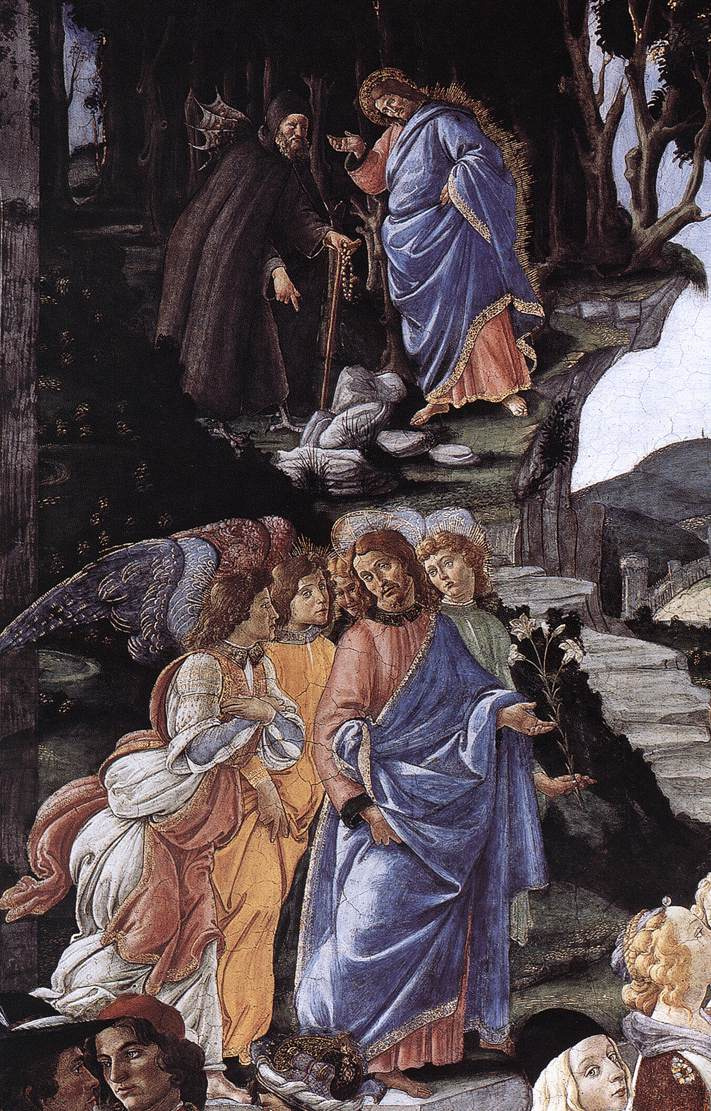 Sandro Botticelli. The three temptations of Christ (detail)