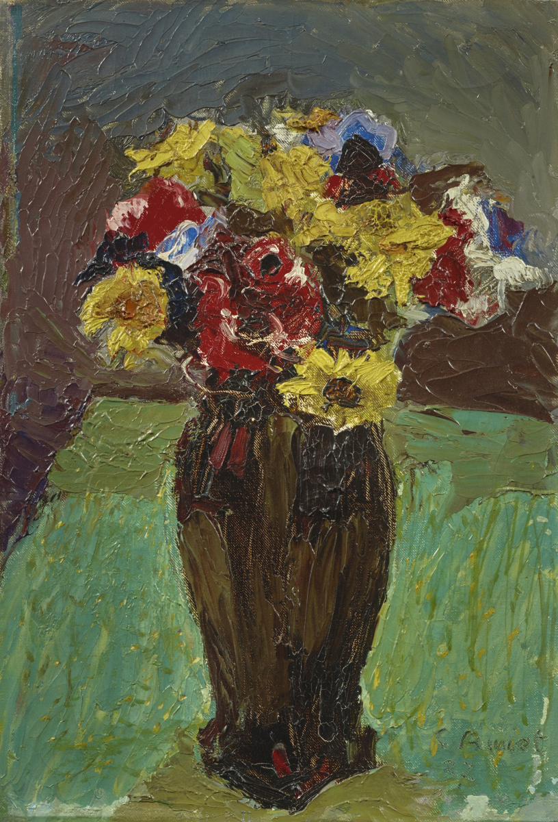 Cuno Amiet. Still life with a bouquet of flowers in a vase