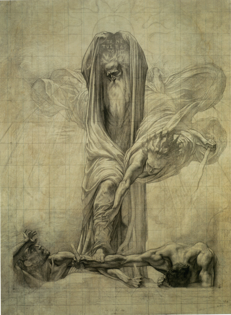 Jean Delville. The Law of Moses (Justice of Moses). Sketch for the cycle "Justice"