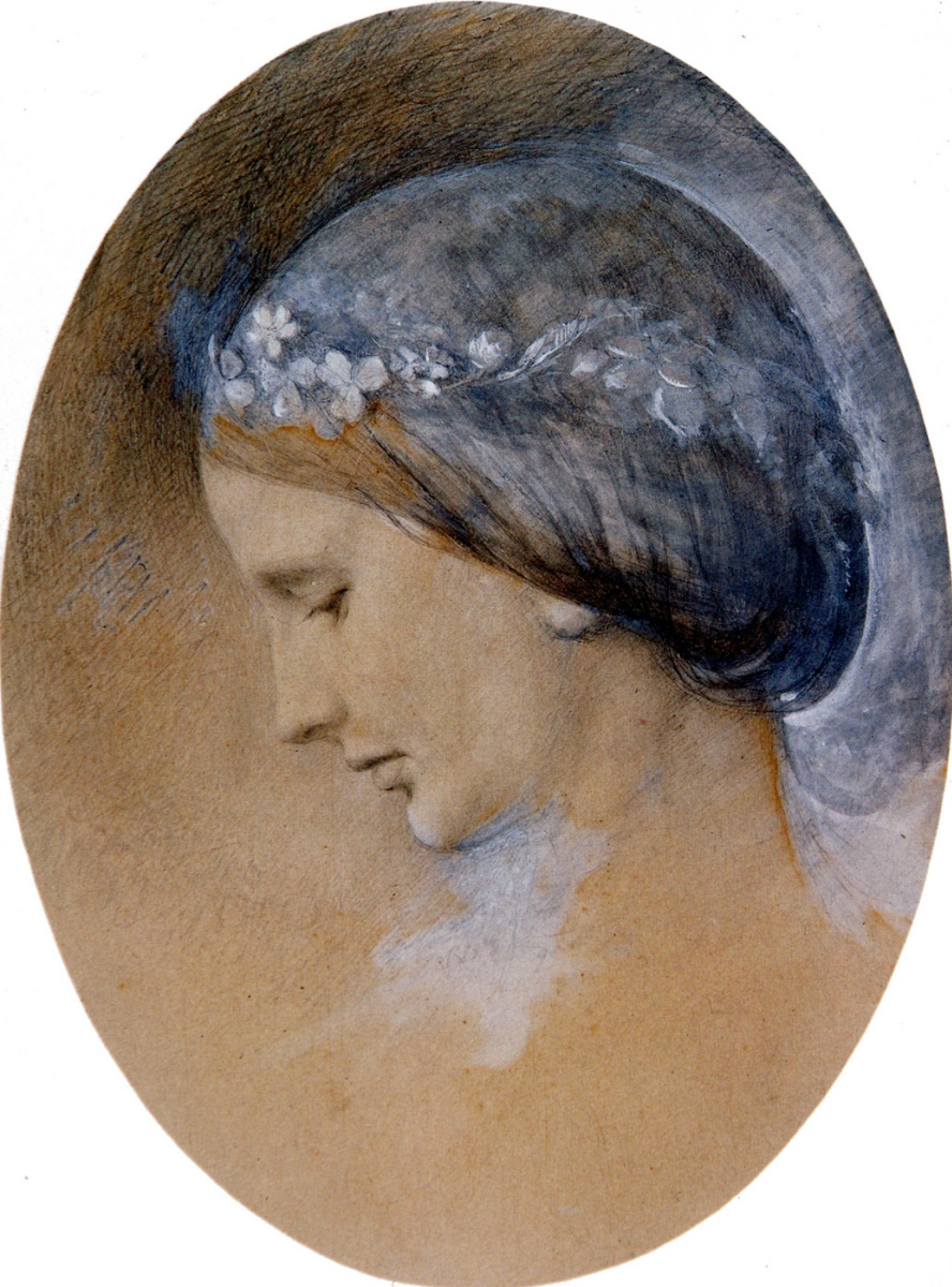 John Ruskin. Rosa La Touche（椭圆形）的肖像