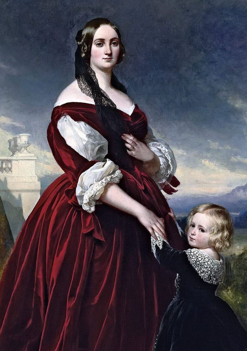 弗朗兹·泽弗 温特哈尔特. 肖像伯爵夫人的Duhamel的儿子。 片段
