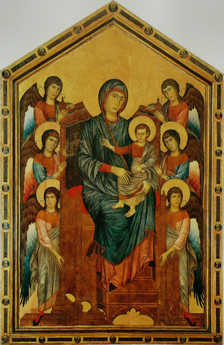 Cimabue（Chenny di Pepo）. Madonna enthroned with angels (Maesta)